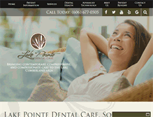 Tablet Screenshot of lakepointedentalcare.com